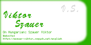 viktor szauer business card